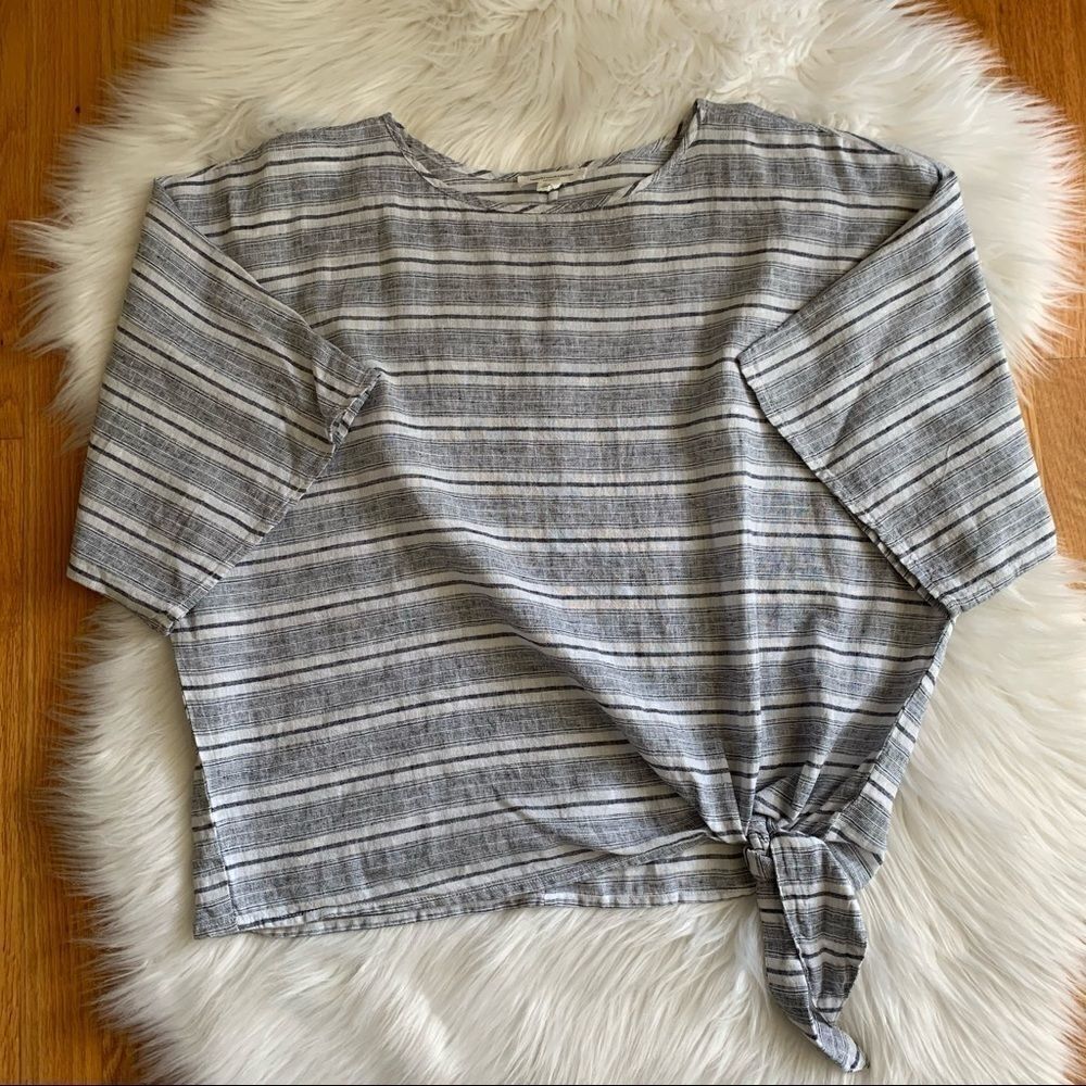 Women’s Striped Beach Lunch Lounge Top Size Small